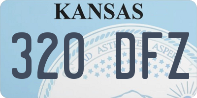 KS license plate 320DFZ