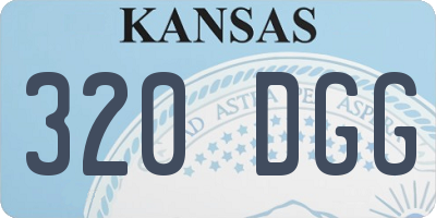 KS license plate 320DGG