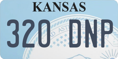 KS license plate 320DNP