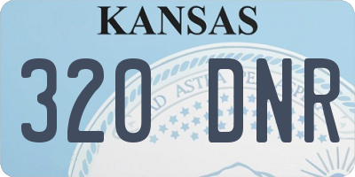 KS license plate 320DNR
