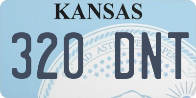 KS license plate 320DNT