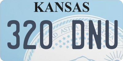 KS license plate 320DNU