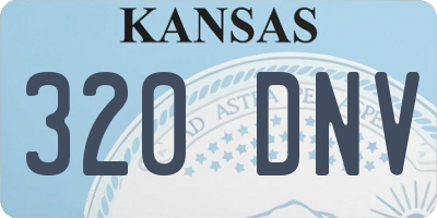 KS license plate 320DNV
