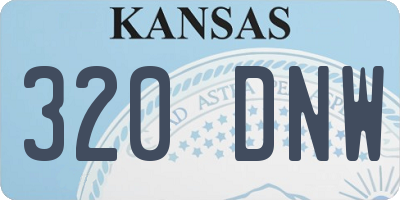 KS license plate 320DNW
