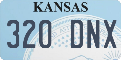 KS license plate 320DNX