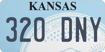 KS license plate 320DNY