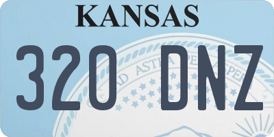 KS license plate 320DNZ