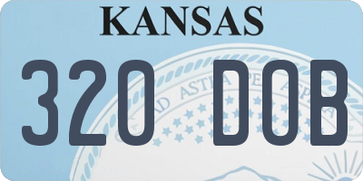 KS license plate 320DOB