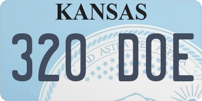 KS license plate 320DOE