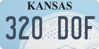 KS license plate 320DOF