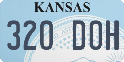 KS license plate 320DOH