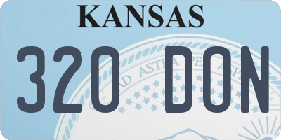 KS license plate 320DON