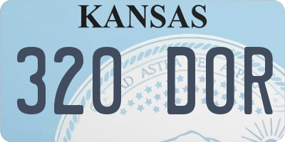 KS license plate 320DOR