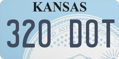 KS license plate 320DOT