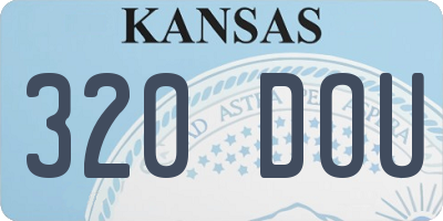 KS license plate 320DOU
