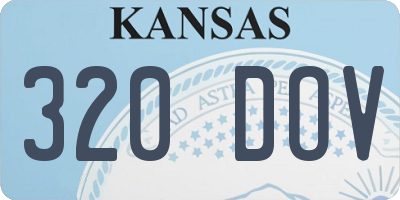 KS license plate 320DOV