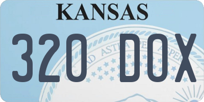 KS license plate 320DOX