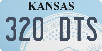 KS license plate 320DTS