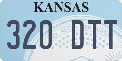 KS license plate 320DTT