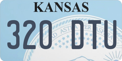 KS license plate 320DTU