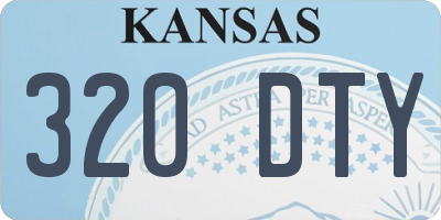 KS license plate 320DTY
