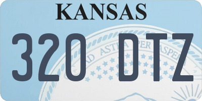 KS license plate 320DTZ