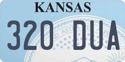 KS license plate 320DUA