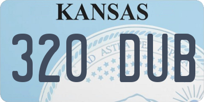 KS license plate 320DUB