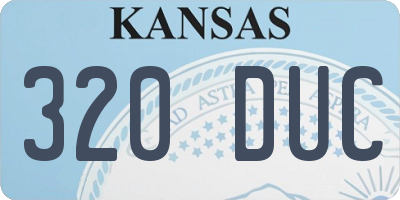 KS license plate 320DUC