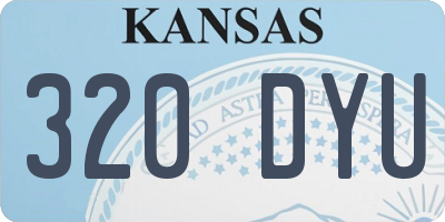 KS license plate 320DYU