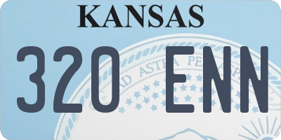 KS license plate 320ENN
