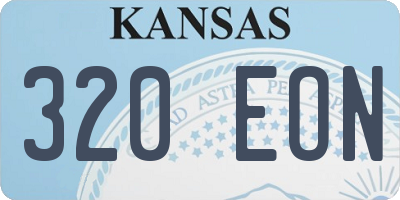 KS license plate 320EON