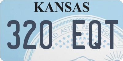 KS license plate 320EQT