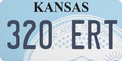 KS license plate 320ERT