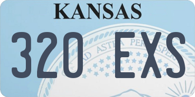 KS license plate 320EXS