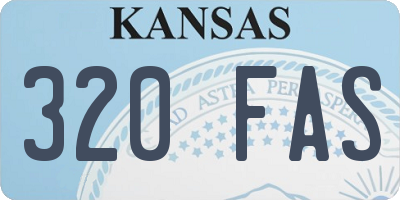 KS license plate 320FAS