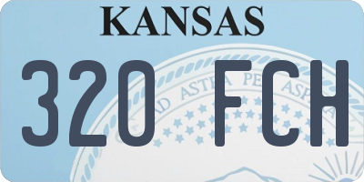 KS license plate 320FCH