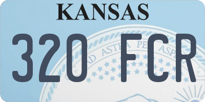 KS license plate 320FCR