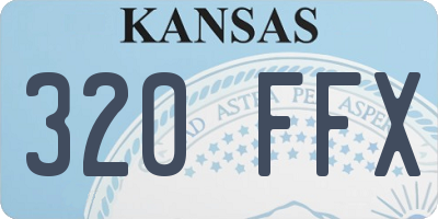KS license plate 320FFX