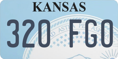 KS license plate 320FGO