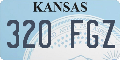 KS license plate 320FGZ