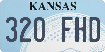 KS license plate 320FHD