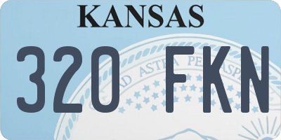 KS license plate 320FKN