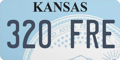 KS license plate 320FRE