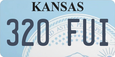 KS license plate 320FUI