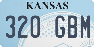 KS license plate 320GBM