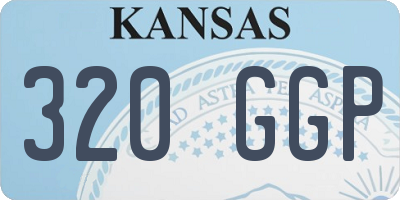 KS license plate 320GGP