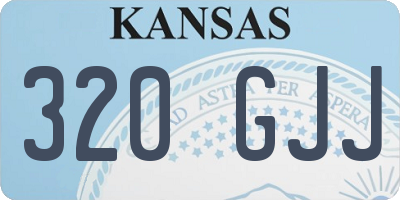 KS license plate 320GJJ