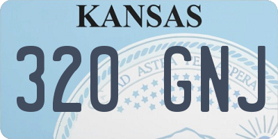 KS license plate 320GNJ