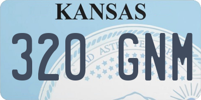 KS license plate 320GNM